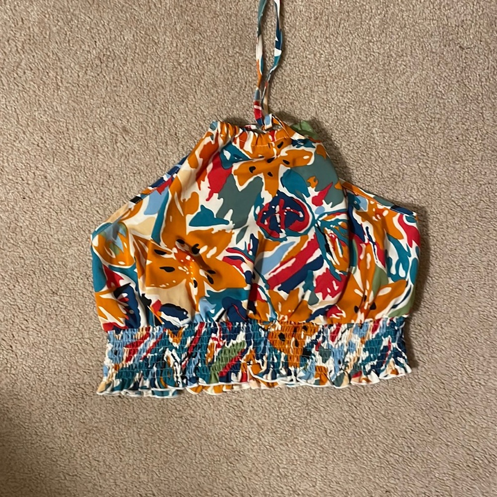 SHEIN Multi-Colored Tie Top